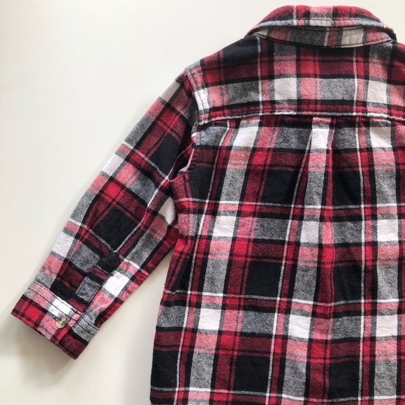 Crazy 8 Boys Flannel Shirt Size 3 Years Old - Picture 3 of 7